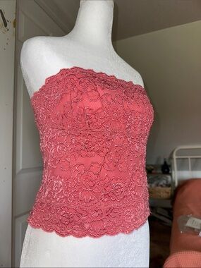 Vintage! Hanky panky embroidered tube top